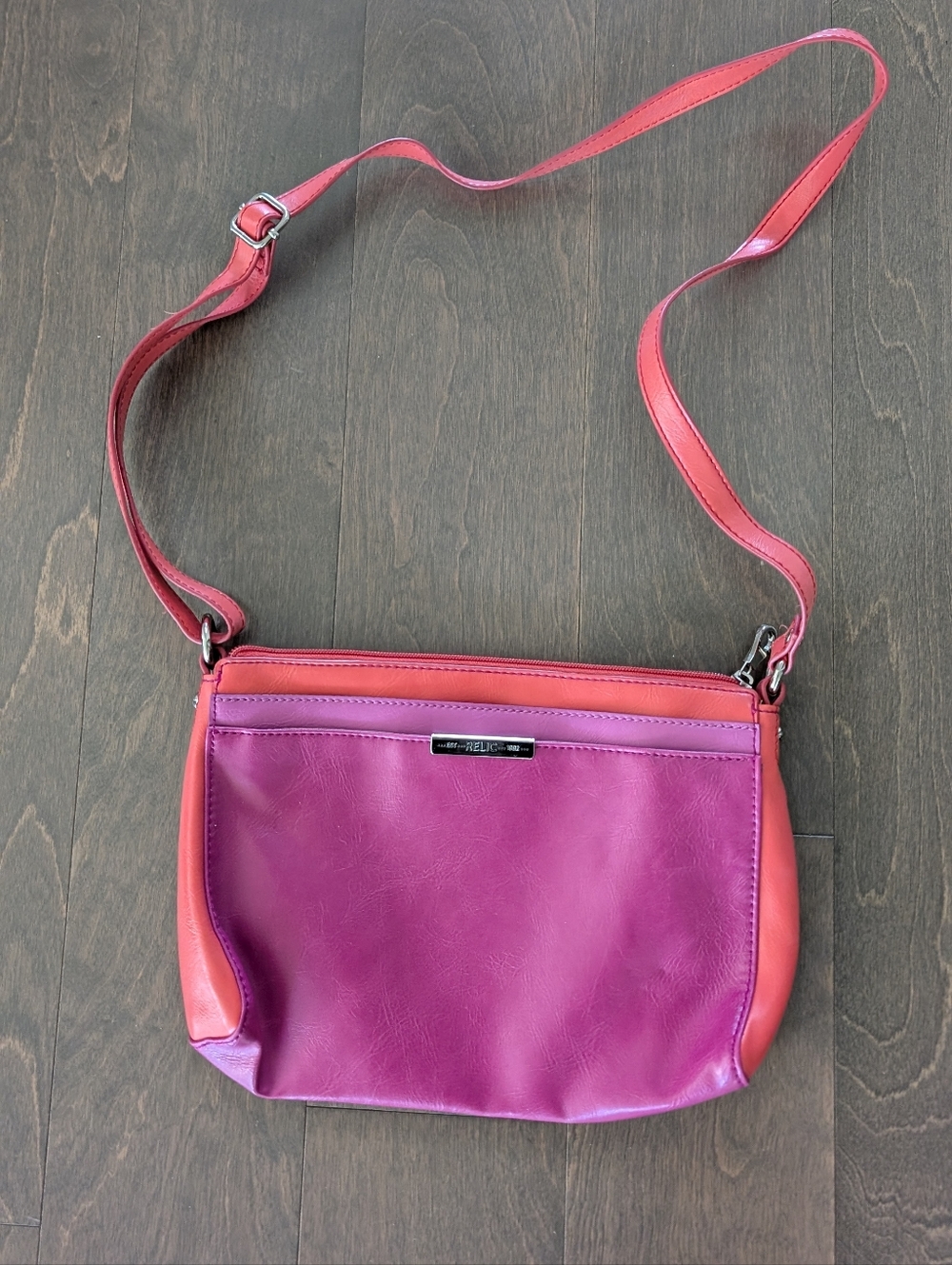 Relic Two-Tone Pink & Coral Crossbody Bag
